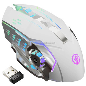 2.4G <span class=keywords><strong>Mouse</strong></span> Wireless Gaming <span class=keywords><strong>Mouse</strong></span> RGB ricaricabile USB con 7 colori retroilluminati 6 pulsanti silenziosi Dual Mode per Computer portatile PC - Product Image 2