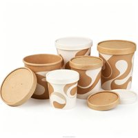 Gobelets à dessert jetables en papier biodégradable de qualité alimentaire, contenants personnalisés avec logo imprimé pour les boulangeries, les cafés, les collations, les biscuits et les bonbons