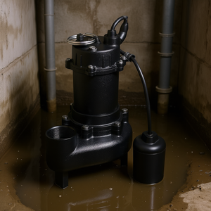 Bomba Sumergible para Aguas Residuales de 1/2 HP, 4800 GPH, Hierro Fundido, 2 Pulgadas, Automática, para Tanque Séptico, Residencial, 120V - Product Image 2