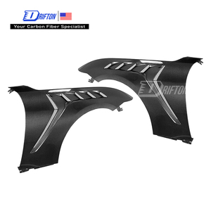 Nouveautés Drifton S650 pour Mustang 2024 et modèles suivants : Ailes en fibre de carbone brillante/mate à tissage 3K/6K/12K, style ventilé, protection UV - Product Image 1