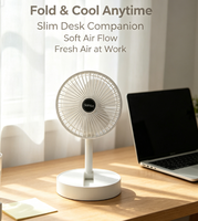 Ventilateur de table portable avec support réglable, grille amovible, base stable et flux d'air à large angle pour la maison, le bureau et la chambre