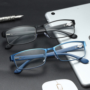 Vente en gros de lunettes presbytes pour hommes 3.0 monture en métal TR90 unisexe printemps temples lunettes de lecture bloquant la lumière bleue lunettes de lecture - Product Image 1
