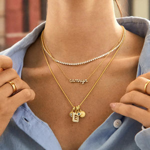 Venta al por mayor Crystal Eye Number Teardrop Birthstone Acero inoxidable Charms - Product Image 1