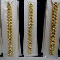 Cadena pulsera cubana Offre Spéciale plus large hip hop bracelet strass cheville punk cubain bracelet chaîne