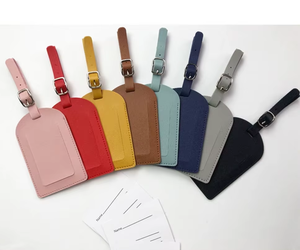 Etiqueta de Equipaje de Cuero PU Suave, Etiqueta de Identificación con Logotipo Personalizado para Maleta de Viaje, Etiqueta con Nombre, Dirección, Marca NEXXGEN, Lavable y Duradera - Product Image 1