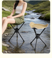 Chaise pliante portable à trois pieds en fer, personnalisable, en tissu Oxford, design moderne, pour usage extérieur, jardin et pêche – Vente en gros