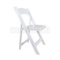 Vente en gros Chaises pliantes en bois blanc d'extérieur Wimbledon Garden pour événements et mariages