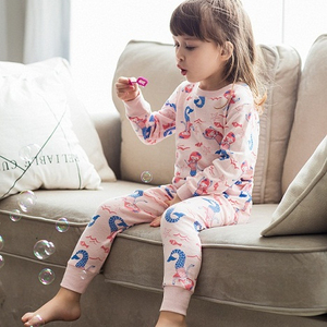 Setelan Piyama Kartun Anak-Anak Bahan Katun Pakaian Tidur Nyaman Lembut Murah Pakaian Tidur Anak-Anak Bermotif Grosir/ODM/OEM - Product Image 4