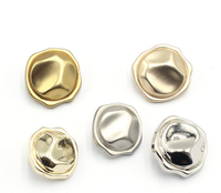 14MM 16MM 18MM 20MM 22MM 24MM 25MM Kancing Logam Perak Emas Dekoratif Cerah Tidak Beraturan untuk Pakaian Kancing Jahit Logam
