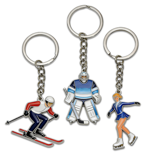 Porte-clés OEM pour sports <span class=keywords><strong>de</strong></span> glace - Porte-clés personnalisés avec design d'athlète d'hiver pour la promotion <span class=keywords><strong>de</strong></span> la marque - Product Image 1