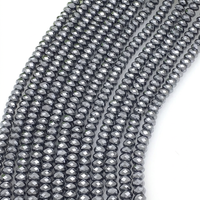 Perles intercalaires rondes à facettes en térahertz, forme abaque, perles en vrac 2x3 3x5 4x6 5x8 7x9mm, brin de 40cm pour la fabrication de bijoux DIY