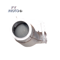 Tuyau de descente en acier inoxydable M PERFORMANCE pour moteur BMW M5 F90 M8 F91/F92/F93 2017-2021 S63 avec bouclier thermique