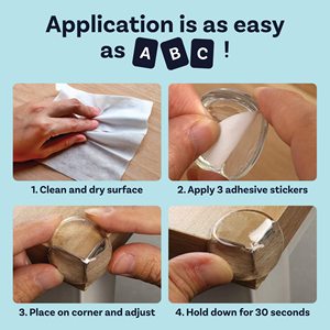 Biểu tượng tùy chỉnh trong suốt Silicone góc bảo vệ Silicone an toàn chống va chạm bảng góc công cụ bảo vệ - Product Image 4