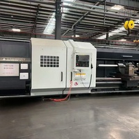 Torno CNC Horizontal de Cama Plana de Alta Precisión y Gran Capacidad CK61125E para el Procesamiento de Ejes Metálicos Grandes en Maquinaria Energética