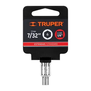 BOX 6 Chiave a bussola a 6 punte da 7/32 pollici, attacco da 1/4 di pollice, TRUPER - Product Image 3