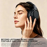 Casque de jeu sans fil supra-auriculaire LDON 839 avec 6 haut-parleurs dynamiques, coussinets en mousse à mémoire de forme, son Hi-Fi et commandes intégrées