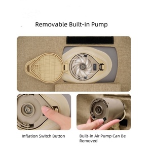 PVC <b>Inflatable</b> <b>Sofa</b> with Oxford Fabric Cloth Cover 108*78*70 CM Built-in Air Pump Easy Inflation for Indoor and Outdoor Camping - Product Image 6