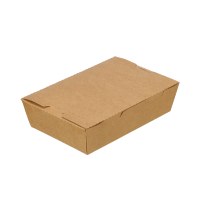Scatola per il Pranzo Biodegradabile, Confezione per Alimenti Usa e Getta in Carta Kraft, Fornitura Personalizzata di Fabbrica, Scatola in Carta Marrone per Alimenti