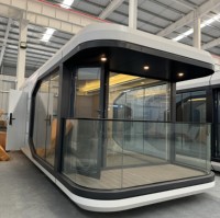 Maison capsule spatiale préfabriquée à bas prix Petite maison avec système intelligent pour hôtel Mooncabin et location de
