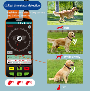 Dispositivos de seguimiento de productos de comportamiento y entrenamiento de mascotas GPS, <span class=keywords><strong>Collar</strong></span> de perro, dispositivo electrónico para perros con mano y 2 collares de entrenamiento