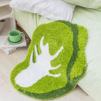 Tapis moderne et mignon en forme de légumes de dessin animé, antidérapant, à poils touffus, couverture créative pour chambre d'enfant, usage domestique, fabriqué à la machine