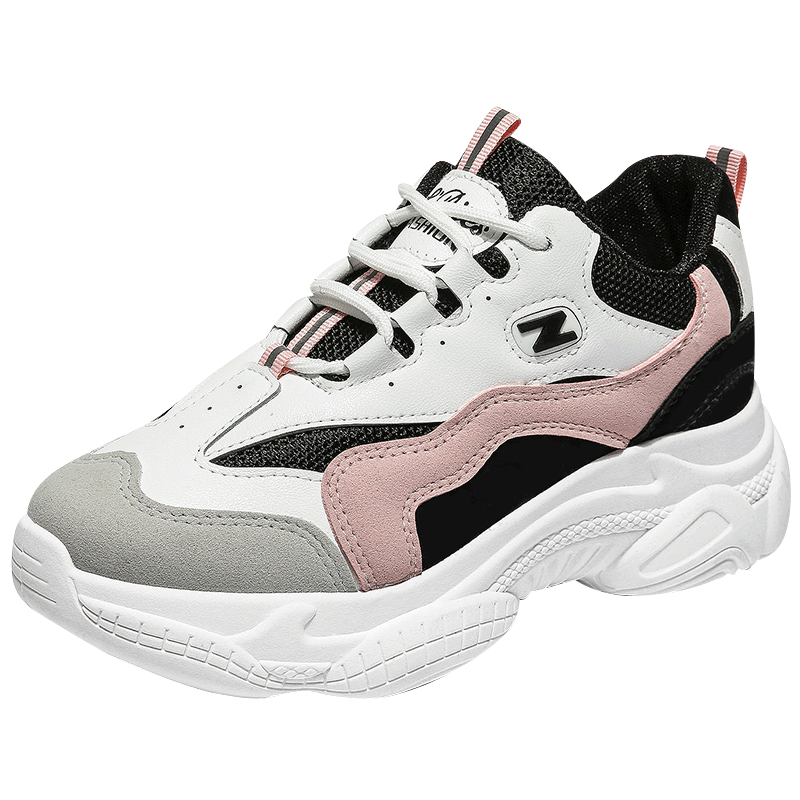 32% OFF] 2022 Zapatos Deportivos Plataforma Respirable Zigzag En Blanco  Cálido | ZAFUL América Latina