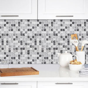 Coloré marbre mosaïque auto-adhésif 3D dosseret carré autocollant carreaux bricolage carreaux de vinyle pour la décoration intérieure - Product Image 5