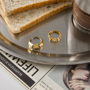 Fashion <b>Rings</b> Gold <b>Silver</b> Sunburst Design Bezel <b>Set</b> White Zircon Unisex Gift Jewelry - Product Image 4