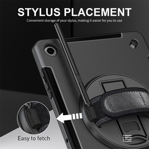 [ TPU <strong>Tablet</strong> Case ] Shockproof Shoulder Hand Strap Kickstand Rugged Case for Samsung Tab <strong>Tablet</strong> <strong>A9</strong> Plus Case