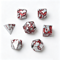 Ensemble de dés en métal Inferno Fire Dragon pour DND, dés polyédriques Dark Fantasy pour jeux de rôle sur table