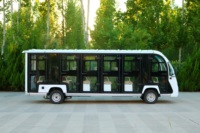 Voiture électrique de tourisme 11 places, bus électrique 72v au lithium, voiture électrique de tourisme de luxe homologuée pour la route avec porte pour touristes