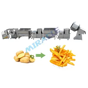 Full Automatic Potatoes Chips Production And Packing Line For Potato Chips Making Line