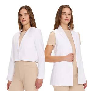 เสื้อคลุมยาวแบบบางสำหรับผู้หญิงเสื้อคลุมทางการแพทย์ผ้าทอใช้ซ้ำได้พิมพ์ลายเครื่องแบบแพทย์ใช้ซ้ำได้ - Product Image 6