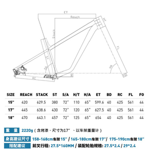 <span class=keywords><strong>Cadre</strong></span> de vélo tout-terrain SeeMore 1-1/2" avec axe traversant 12*148mm, compatible pneus jusqu'à 2.4", pour vélos 27.5/29er AM, Dirt Jump, Hardtail, <span class=keywords><strong>VTT</strong></span> - Product Image 6