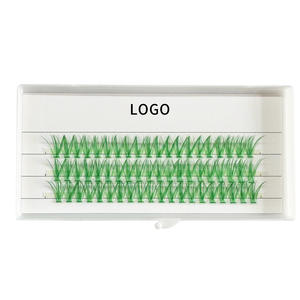 30 पी निजी लेबल नए रंगीन खंड क्लस्टर पलकों के निजी लेबल रंगीन डिय लश - Product Image 6