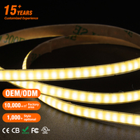 Bande lumineuse LED flexible à haute efficacité DC5V 320LED/M 5MM de largeur 5W/M pour salon, chambre à coucher, blanc chaud, bande lumineuse LED COB