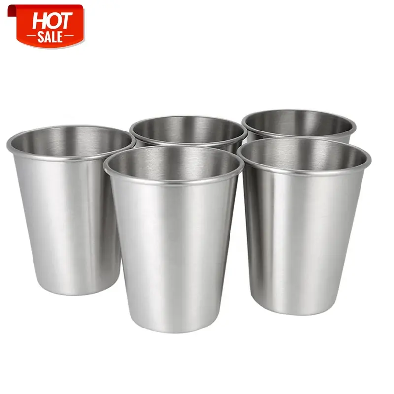 Bán Buôn Nhà Sản Xuất Nhà Cung Cấp Tùy Chỉnh Kim Loại Trại Du Lịch Cà Phê Trà Bia Cup Thép Không Gỉ Mugs Với Logo