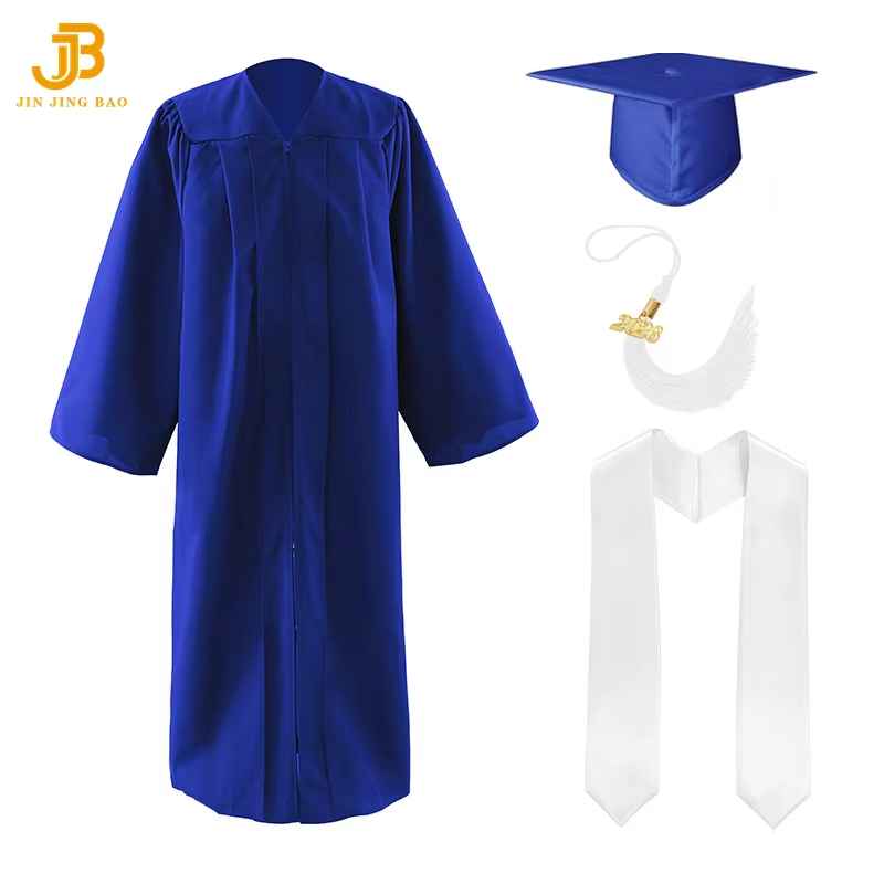 Ensemble bleu royal (étole blanche)