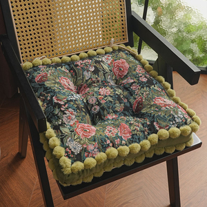 Cojín Elevado y Acolchado de Lino y Algodón con Diseño Retro de Pintura al Óleo para Silla Otomana, Mesa de Comedor y Silla Tatami - Product Image 2