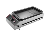 Gril électrique sans fumée antiadhésif commercial 2500W BBQ en acier inoxydable et en aluminium pour la maison et le restaurant