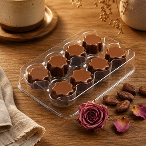 Custom 8 Holes Clear PET Blister <b>Tray</b> Food Grade <b>Plastic</b> Inner Insert <b>Tray</b> for Chocolate Candy Packaging - Product Image 4
