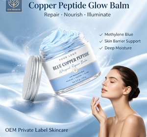 Baume réparateur fouetté au cuivre et aux peptides Your Logo Blue Copper Peptide 4.0oz, nourrissant, non gras, pour le visage, adapté à tous les types de peau - Product Image 5