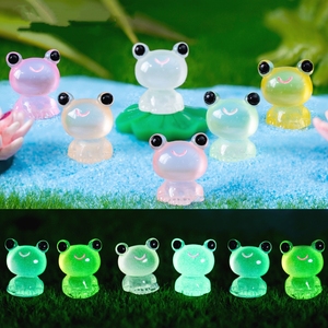 Colorful Mini Resin Crafts Glowing Cartoon <strong>Animal</strong> Figures Miniature Frogs Ornament <strong>for</strong> Car <strong>Garden</strong> Home Bonsai Decoration - Product Image 3