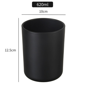 Boîte cadeau personnalisée <span class=keywords><strong>en</strong></span> <span class=keywords><strong>verre</strong></span> givré noir mat, contenants pour bougies aromatiques, couleur bonbon, pots à bougies <span class=keywords><strong>en</strong></span> <span class=keywords><strong>verre</strong></span> vides, recyclables, pour la décoration de la maison - Product Image 2