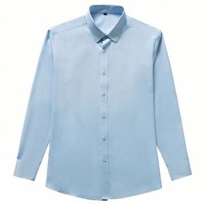 Design Same for Men and Women Custom Embroidery LOGO Professional Shirts Long Sleeves Teacher Cotton Banker Unisex Knitting - Product Image 6