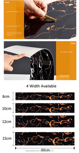 Bande décorative autocollante en <span class=keywords><strong>bois</strong></span> et marbre, étanche, pour plinthes, cadres de portes et bordures de miroirs - Product Image 3
