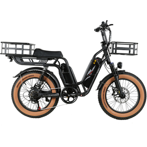 Nuova Bicicletta <span class=keywords><strong>Elettrica</strong></span> Ibrida Samebike 48V/32Ah, 7 Velocità, Pneumatici Fat, 2 Cestini, 2 Batterie <span class=keywords><strong>per</strong></span> Consegna Cibo - Product Image 5