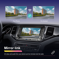 Podofo Radio mobil Android, 7 "2 + 64G Carplay otomatis Android GPS WIFI RDS untuk VW/Polo/permen/Skoda/Jetta/Seat/Touran/Passat/Golf 5 6