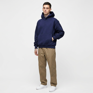 Sudaderas con Capucha Extra Grandes de Algodón 100% para Hombre, Sudaderas Lisas con Logotipo Personalizado Bordado, Estilo Urbano con Hombros Caídos para Otoño - Product Image 1