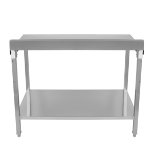 <b>Stainless</b> <b>Steel</b> Square Tube Worktable with Adjustable Height, Backsplash & Undershelf | Commercial Kitchen Food Prep <b>Workbench</b> - Product Image 2